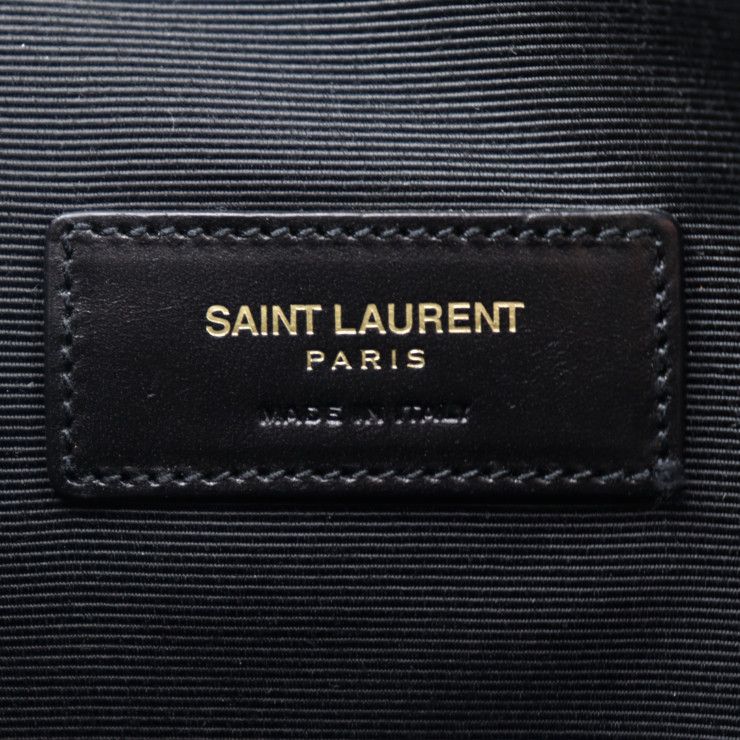 Saint Laurent Paris Second Bag 378261 PVC Brown Gold Hardware Classic Toile