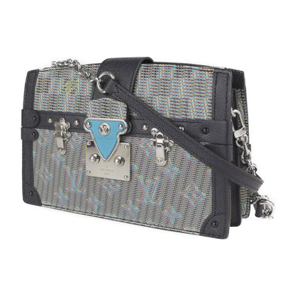 Louis Vuitton Petite Mal Shoulder Bag M55512 Coated Canvas Leather Blue Black