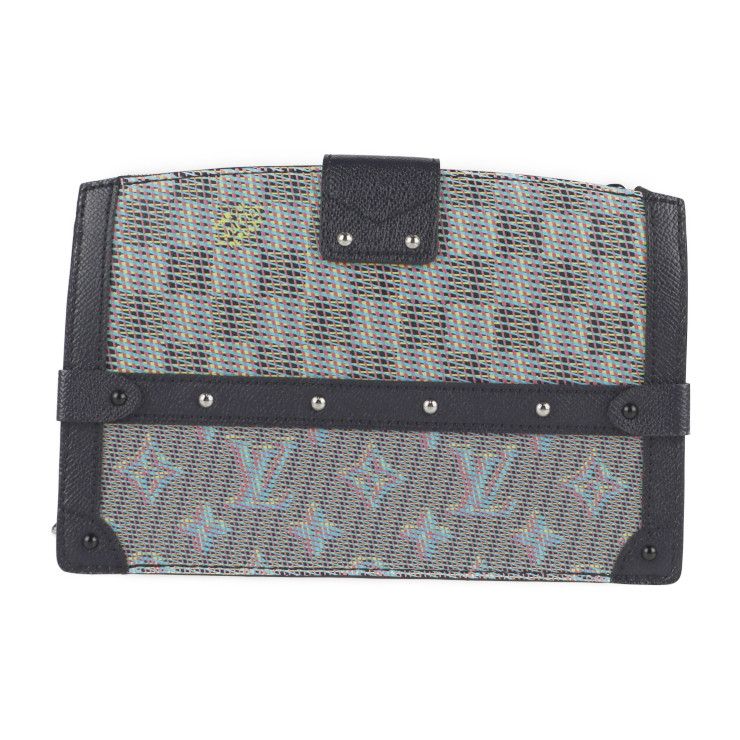 Louis Vuitton Petite Mal Shoulder Bag M55512 Coated Canvas Leather Blue Black