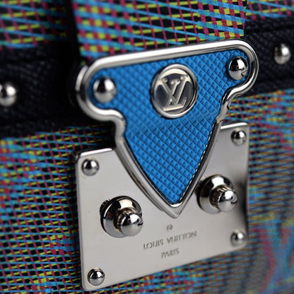 Louis Vuitton Petite Mal Shoulder Bag M55512 Coated Canvas Leather Blue Black