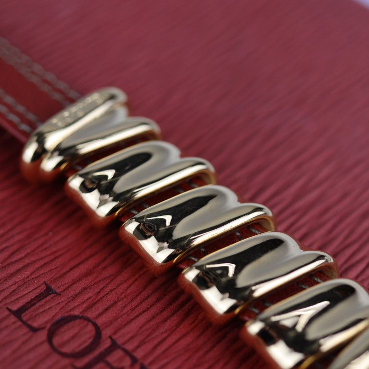 Loewe Clutch Bag - Leather Red Velazquez Twisted Second Bag Vermillion