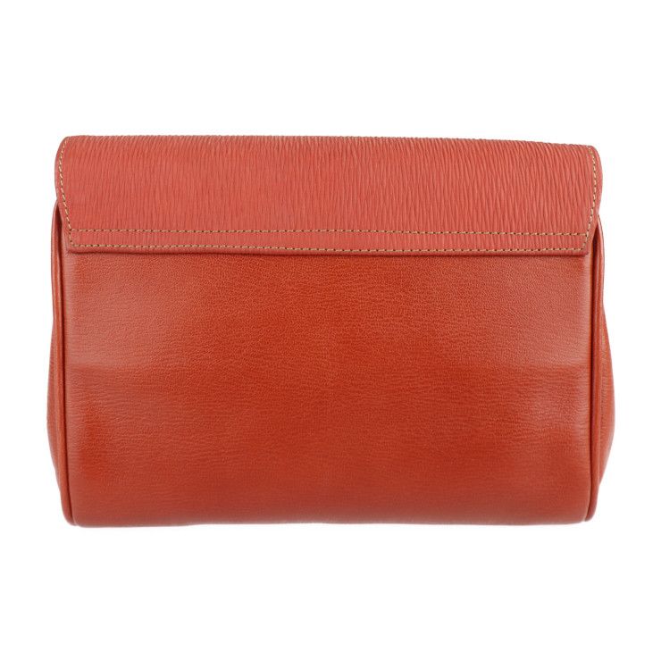 Loewe Clutch Bag - Leather Red Velazquez Twisted Second Bag Vermillion