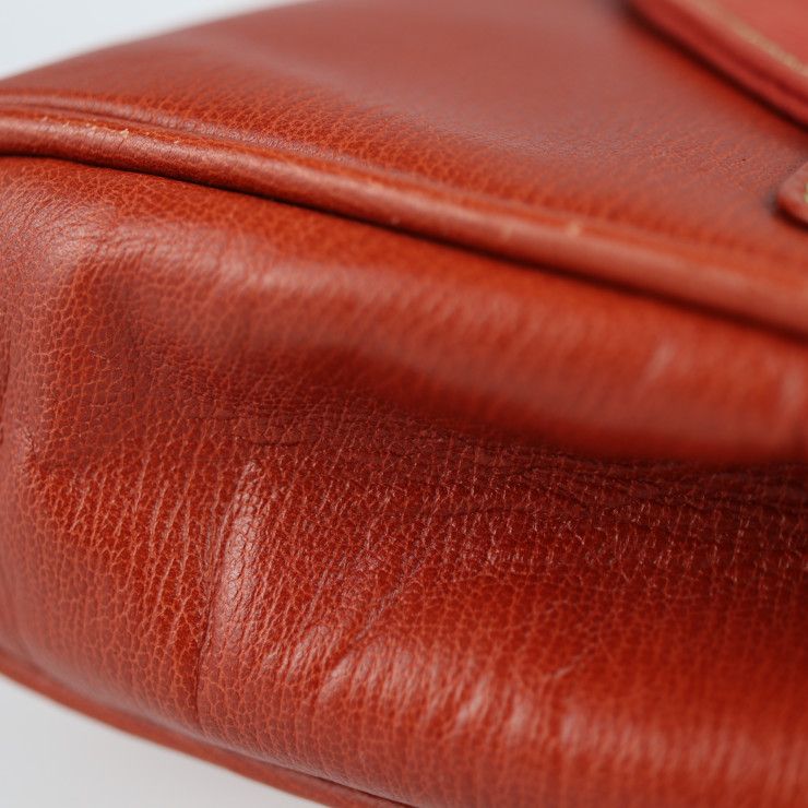 Loewe Clutch Bag - Leather Red Velazquez Twisted Second Bag Vermillion