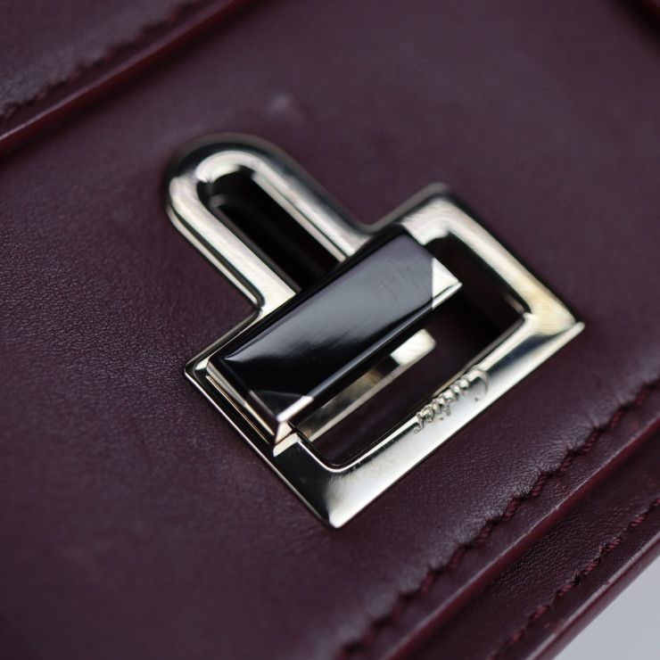 Cartier Handbag - Calf Leather Bordeaux Jeanne Toussaint 2WAY Shoulder Bag Tote