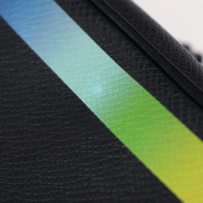 Louis Vuitton Mini Soft Trunk Shoulder Bag M30351 Taiga Leather Black Rainbow