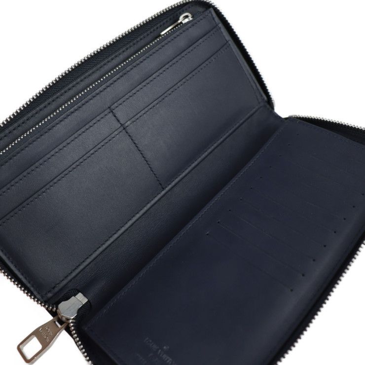 Louis Vuitton Zippy Wallet Vertical Long Wallet N63324 Leather Astral Dark Navy