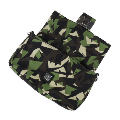 Fendi Mamma Bucket Camouflage Shoulder Bag 7va472 Nylon Leather Green Beige