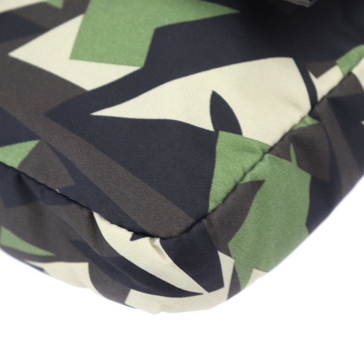 Fendi Mamma Bucket Camouflage Shoulder Bag 7va472 Nylon Leather Green Beige