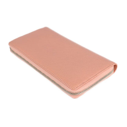 Balenciaga Long Wallet 419805 Leather Pink Beige Silver Hardware Exclusive