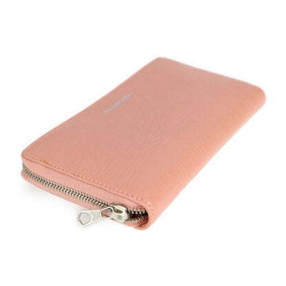 Balenciaga Long Wallet 419805 Leather Pink Beige Silver Hardware Exclusive