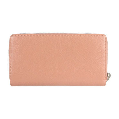Balenciaga Long Wallet 419805 Leather Pink Beige Silver Hardware Exclusive