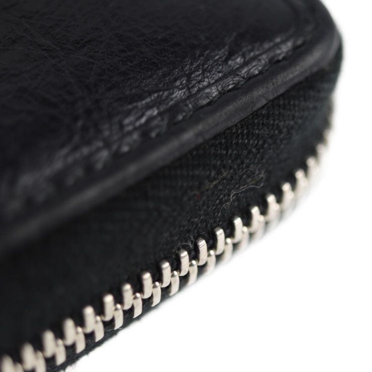 Gucci Long Wallet 575988 Leather Black Gold Hardware Silver Hardware Interlockin