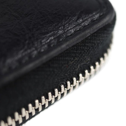 Gucci Long Wallet 575988 Leather Black Gold Hardware Silver Hardware Interlockin