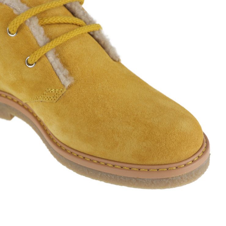 Gucci Boots 483457 Suede Mustard Yellowish Angry Cat UFO Reference Size 19.9cm