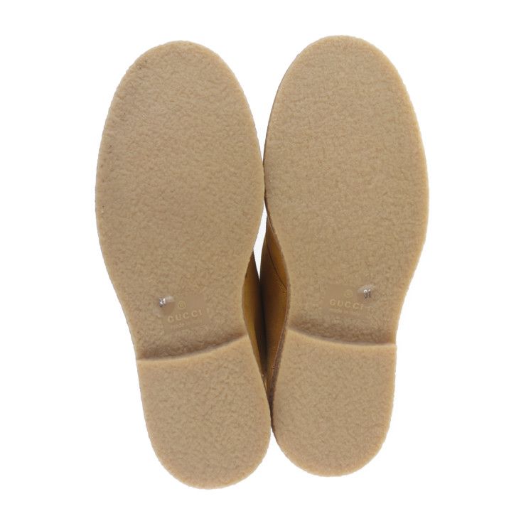 Gucci Boots 483457 Suede Mustard Yellowish Angry Cat UFO Reference Size 19.9cm