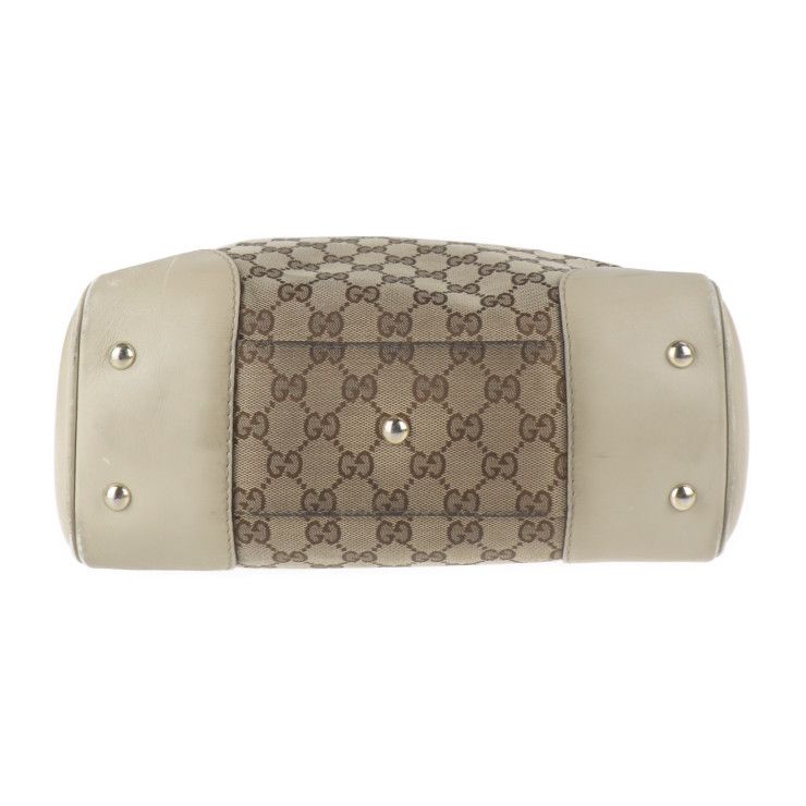 Gucci Tote Bag 257062 GG Canvas Beige Sherry Line Handbag