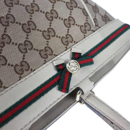 Gucci Tote Bag 257062 GG Canvas Beige Sherry Line Handbag