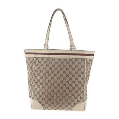 Gucci Tote Bag 257062 GG Canvas Beige Sherry Line Handbag
