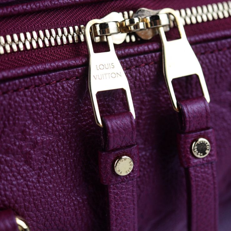 Louis Vuitton Speedy 25 Bandouliere Handbag M40764 Leather Aurore Purple Gold