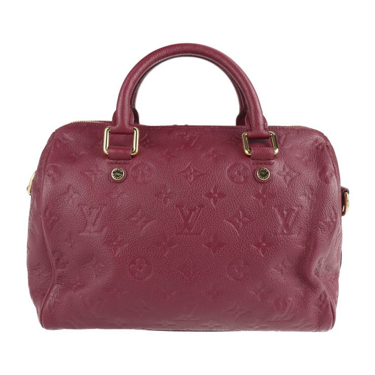 Louis Vuitton Speedy 25 Bandouliere Handbag M40764 Leather Aurore Purple Gold