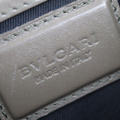 Bvlgari Bulgari Shoulder Bag 38639 Leather Blue Gray Flap Bag 2WAY Handbag
