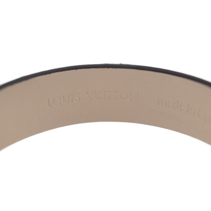 Louis Vuitton Bracelet Spirit Bracelet M6754f Epi Leather Beige Silver Hardware