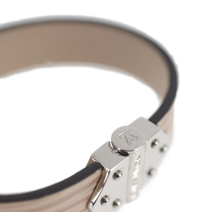 Louis Vuitton Bracelet Spirit Bracelet M6754f Epi Leather Beige Silver Hardware