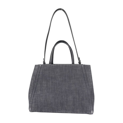 Fendi Handbag 8bh250-n3g Leather Denim Navy Toujours 2WAY Canvas