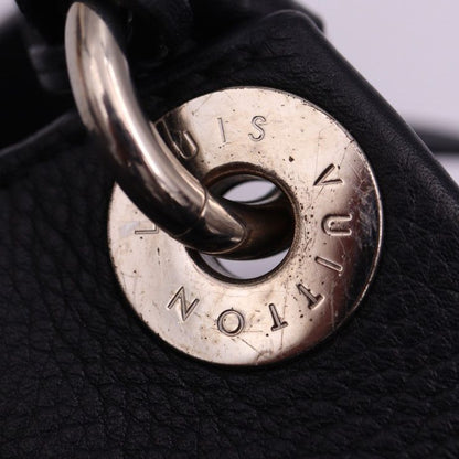 Louis Vuitton Svres Handbag M41788 Leather Black Silver Hardware Monogram