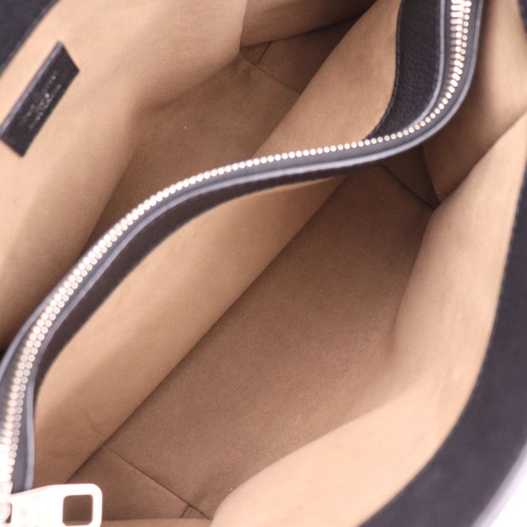 Louis Vuitton Svres Handbag M41788 Leather Black Silver Hardware Monogram
