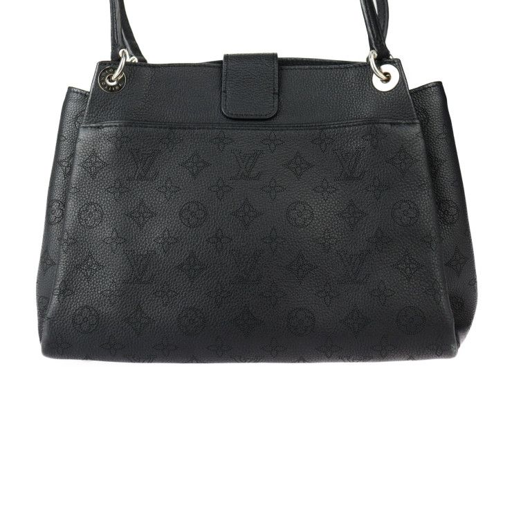Louis Vuitton Svres Handbag M41788 Leather Black Silver Hardware Monogram