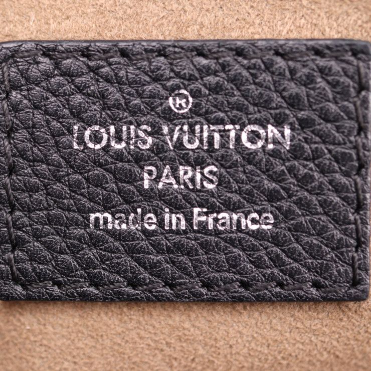 Louis Vuitton Svres Handbag M41788 Leather Black Silver Hardware Monogram