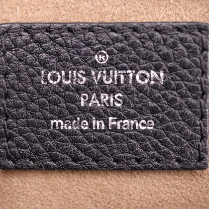 Louis Vuitton Svres Handbag M41788 Leather Black Silver Hardware Monogram