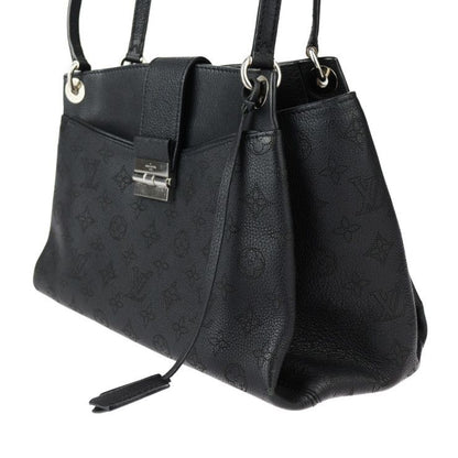 Louis Vuitton Svres Handbag M41788 Leather Black Silver Hardware Monogram