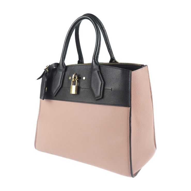 Louis Vuitton City Steamer MM Handbag M53019 Taurillon Leather Magnolia Pinkish