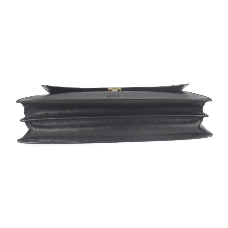 Loewe Briefcase Business Bag 13-50.70.002-1579 Leather Black Gold Hardware