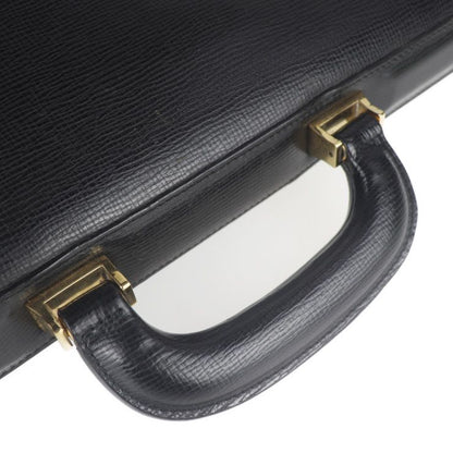 Loewe Briefcase Business Bag 13-50.70.002-1579 Leather Black Gold Hardware