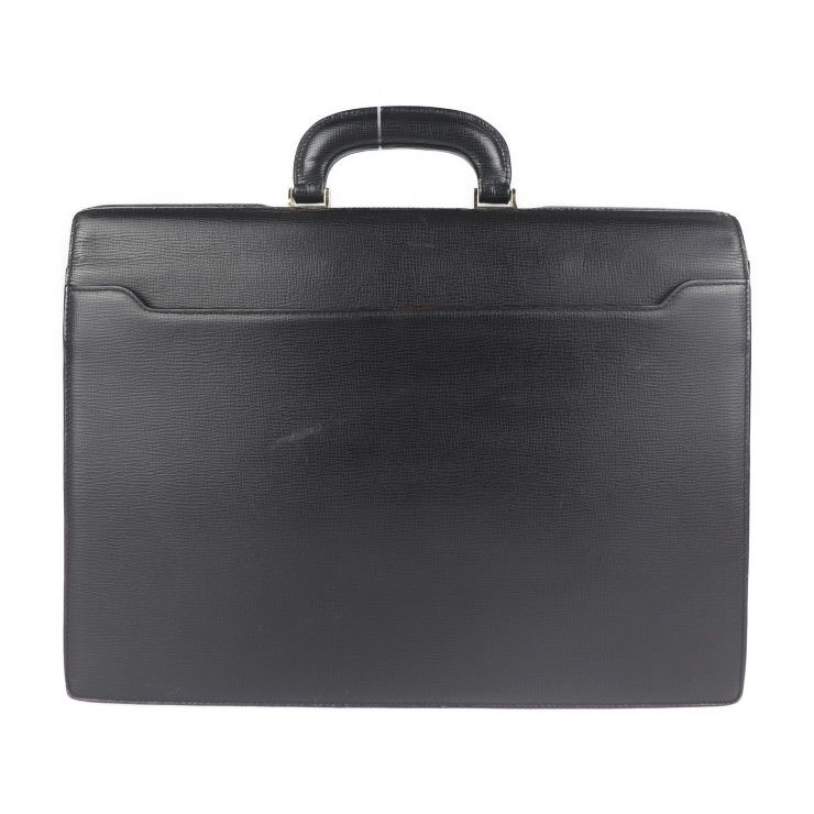 Loewe Briefcase Business Bag 13-50.70.002-1579 Leather Black Gold Hardware