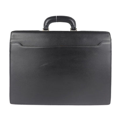 Loewe Briefcase Business Bag 13-50.70.002-1579 Leather Black Gold Hardware