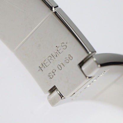 Hermes Charnires PM Bracelet - Metal Cloisonne Silver Black White Bangle