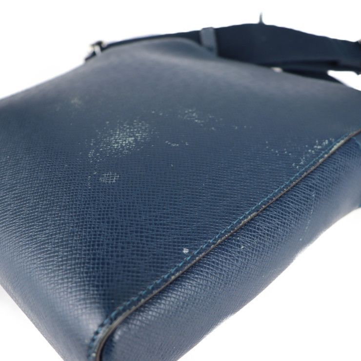 Louis Vuitton Anton Pochette Shoulder Bag M33430 Leather Blue Marine Taiga Viton