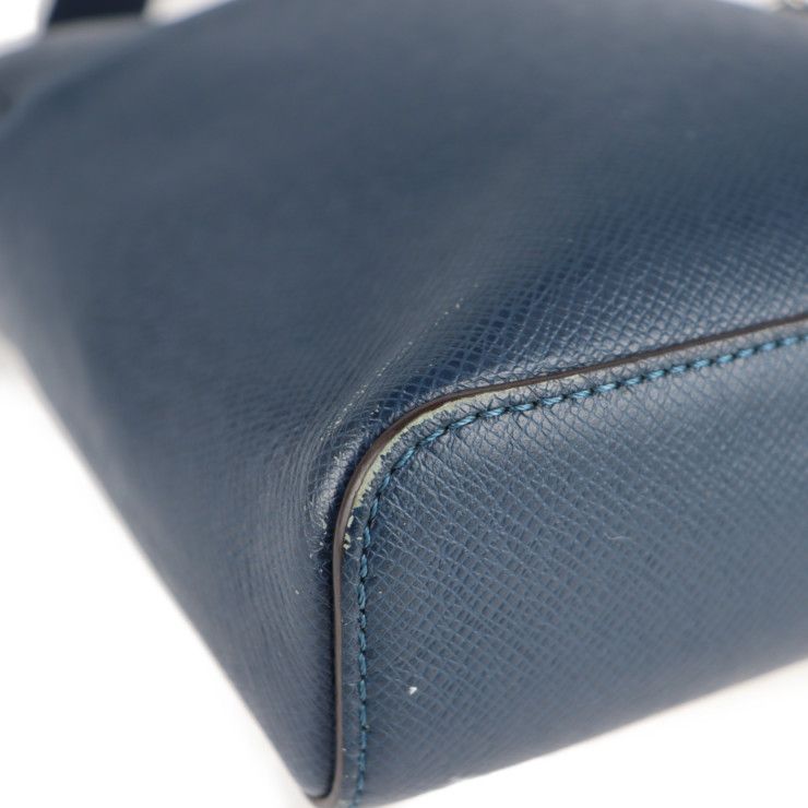 Louis Vuitton Anton Pochette Shoulder Bag M33430 Leather Blue Marine Taiga Viton