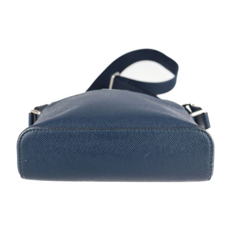 Louis Vuitton Anton Pochette Shoulder Bag M33430 Leather Blue Marine Taiga Viton