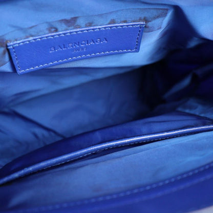 Balenciaga Cabas S Tote Bag 363425 Nylon Leather Blue Small Tote Handbag Cabas