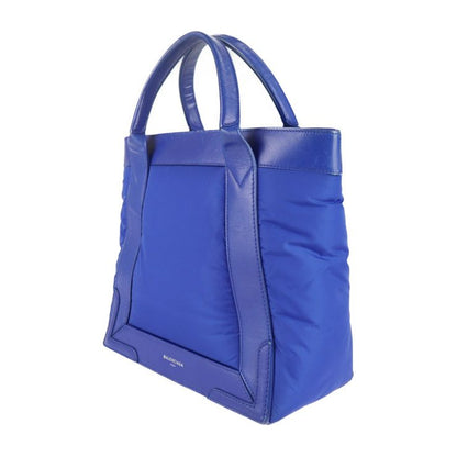 Balenciaga Cabas S Tote Bag 363425 Nylon Leather Blue Small Tote Handbag Cabas