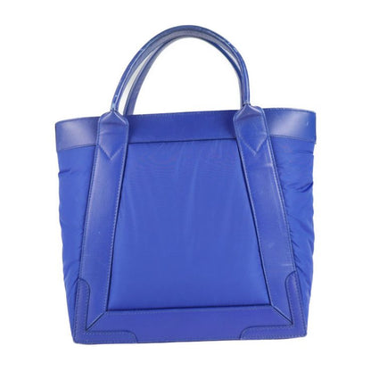 Balenciaga Cabas S Tote Bag 363425 Nylon Leather Blue Small Tote Handbag Cabas