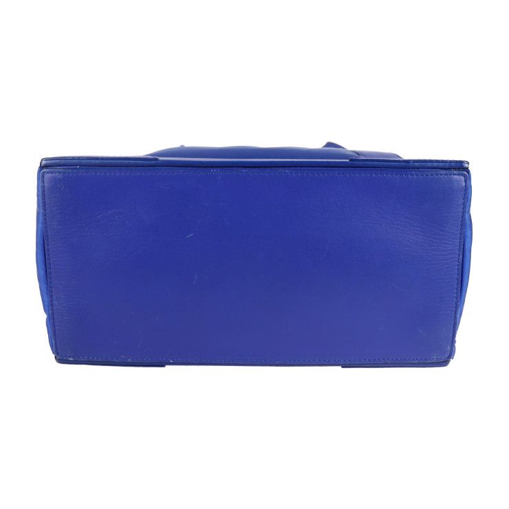 Balenciaga Cabas S Tote Bag 363425 Nylon Leather Blue Small Tote Handbag Cabas