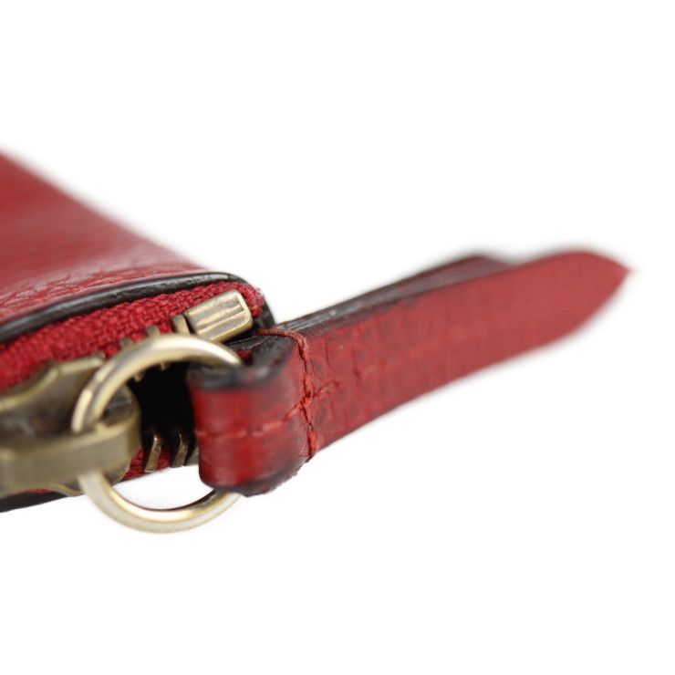 Gucci Clutch Bag 453165 Leather Red Animalier Second Bag Taiga - Angry Cat