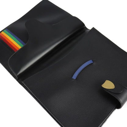 Gucci Cat Head Business Bag 495655 Leather Black Gold Hardware Clutch Bag