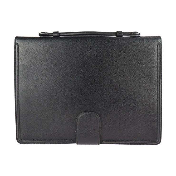 Gucci Cat Head Business Bag 495655 Leather Black Gold Hardware Clutch Bag